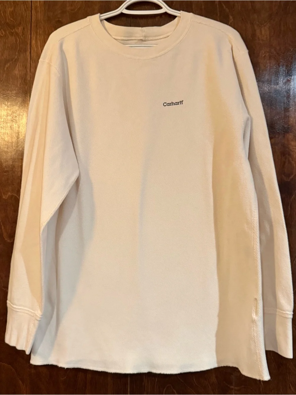 Carhartt Mens XL Natural Waffle Knit Thermal Long Sleeve Shirt Cotton Casual